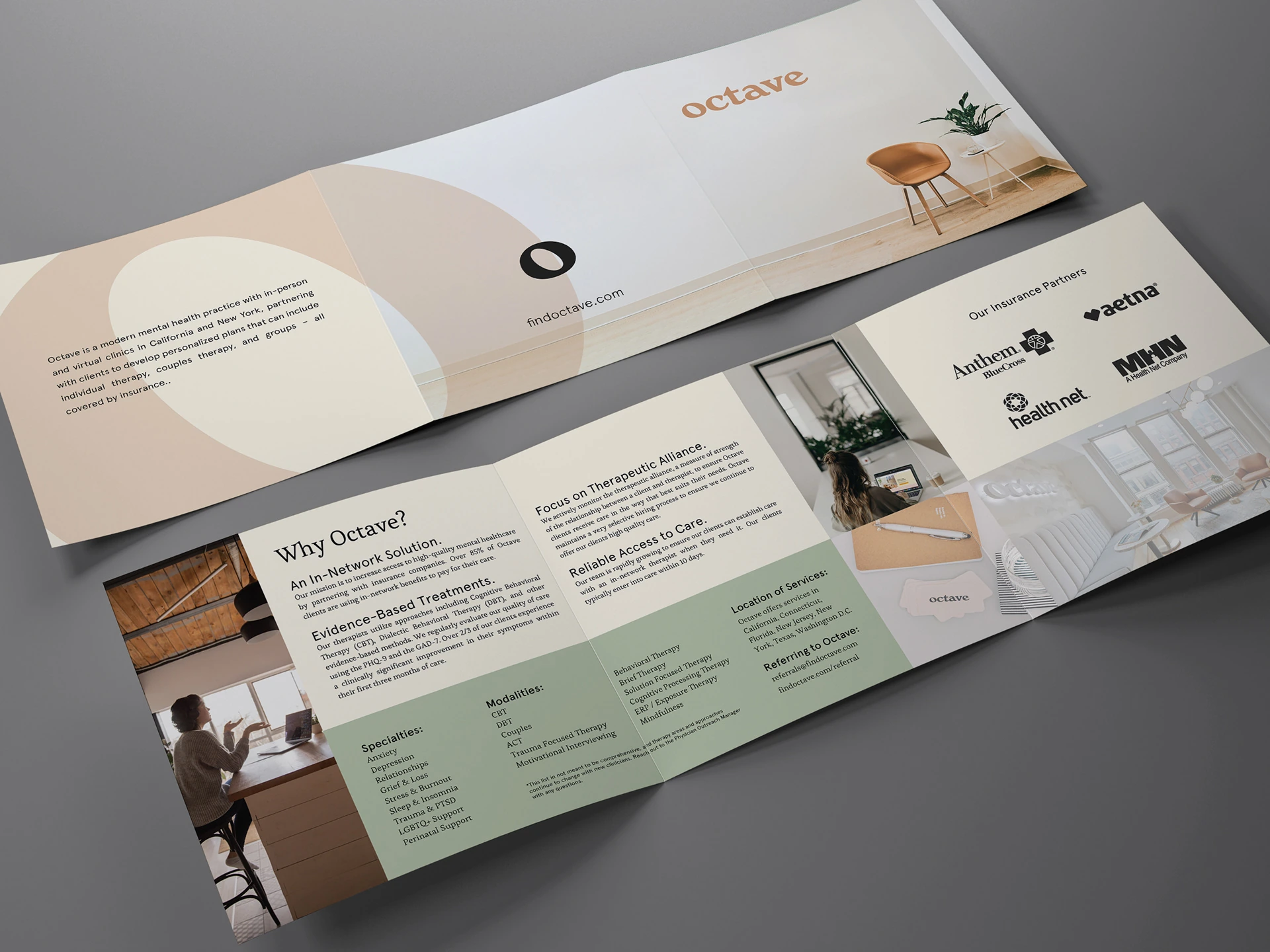 Octave printed marketing collateral — brochure