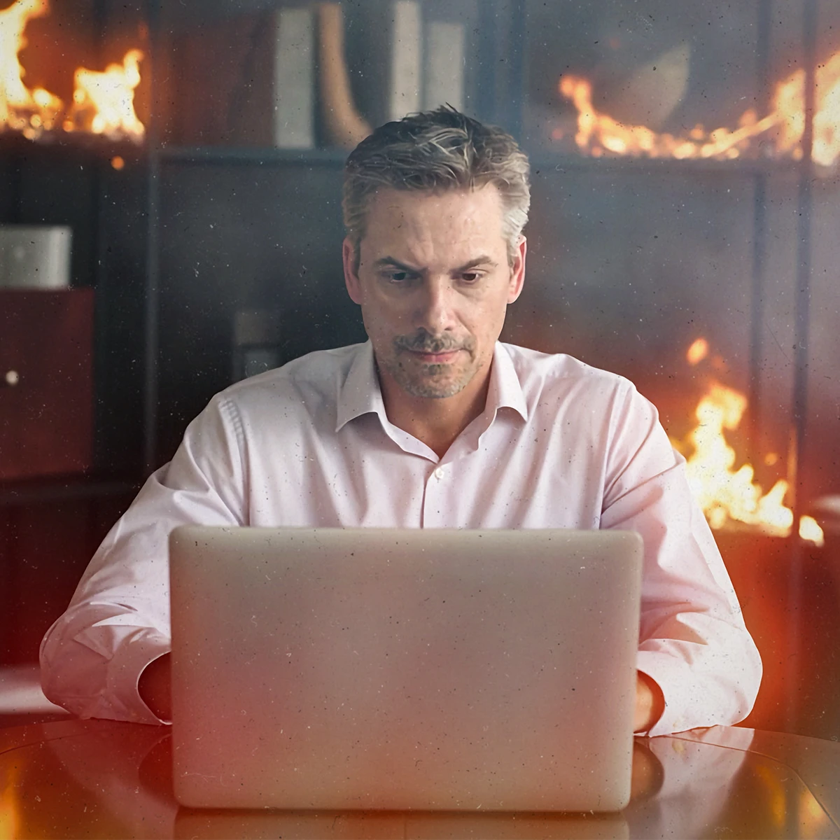 Christopher Fanelli at his laptop